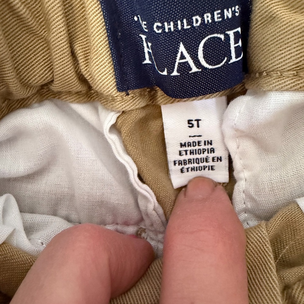 Children’s Place Boys' Uniform Chino Pants in Khaki and Navy - Picture 2 of 4